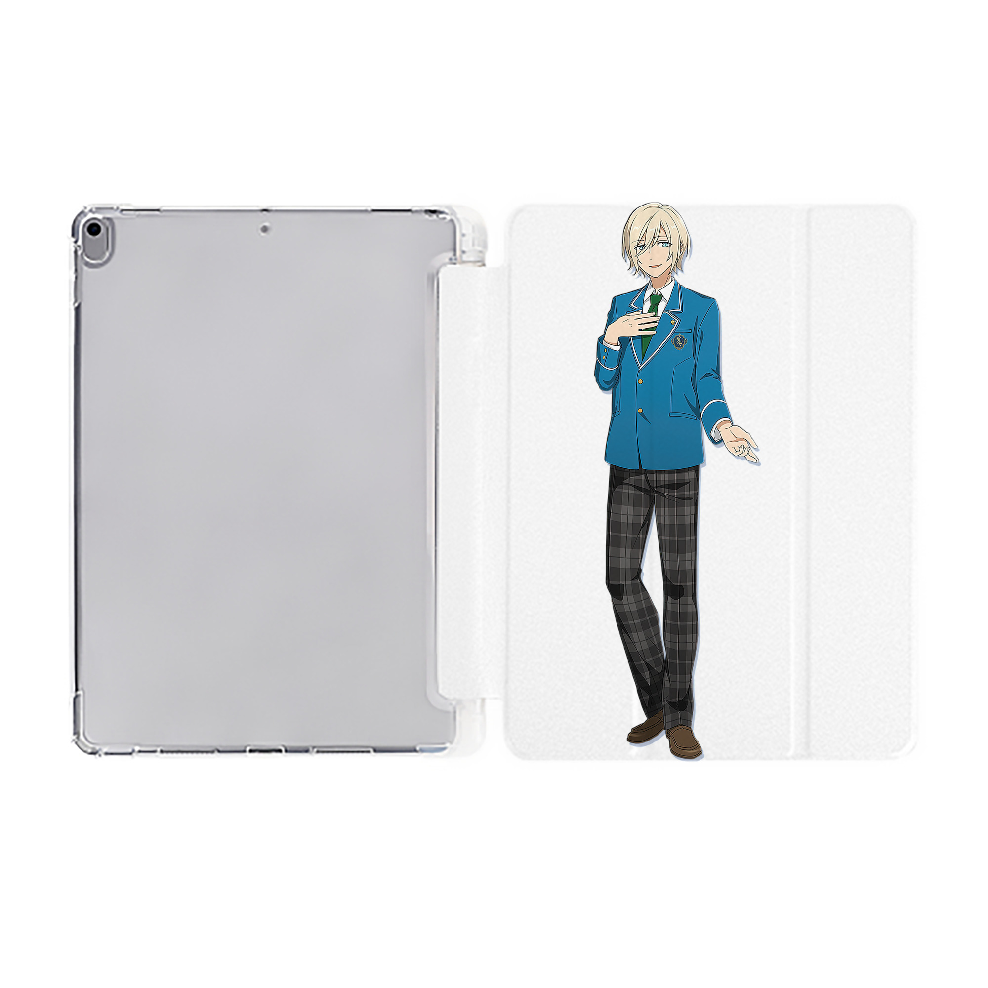 （画像用） あんさんぶるスターズ! Ensemble Stars IPad ケース ペン収納付き 三つ折りスタンド PUレザー×シリコン 対応機種9.5/10.5/10.9インチ